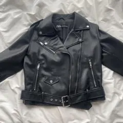 【美品】ザラ フェイクレザーライダース ジャケット