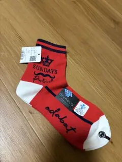 アダバット　レディース靴下赤のサムネイル