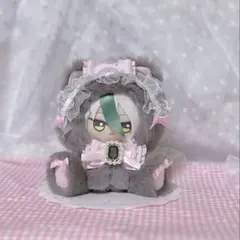 ハンドメイド 着ぐるみ おすわりぬい服 推し活 灰色色 桃色 d565
