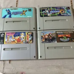 スーパーファミコン 4本ソフトセット ロックマンX 1.2 ドンキーコング3