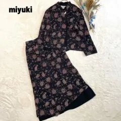 miyuki 日本製 花柄シフォン セットアップ 11号（M相当）ロングスカート