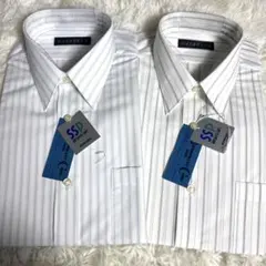 【新品2枚セット】GAZZELLA 長袖ワイシャツ 39-78 日清紡 形態安定