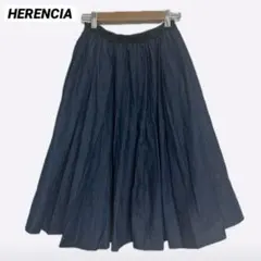 HERENCIA デニム ロングスカート 38 M ブルーのサムネイル