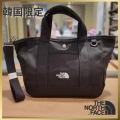 韓国限定✨ノースフェイス　黒 ショルダートートバッグ