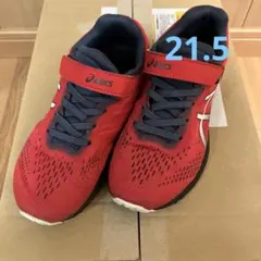asics スニーカー 21.5cm レッド