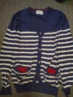 ナノ・ユニバース　ボーダーカーディガン　nano・universe