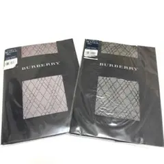 BURBERRY タイツ　バイアスチェック　ディープパープルとブラックのサムネイル