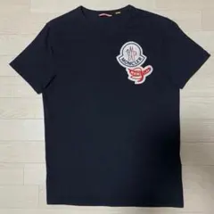 〔美品〕モンクレール　フラグメント　XSワッペン　Tシャツ　ネイビー　5S184