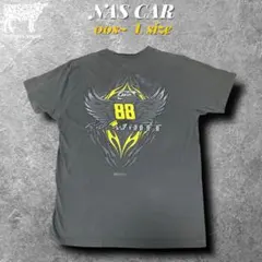 00s NAS CAR 両面プリントTシャツ　実寸L モーターカルチャー