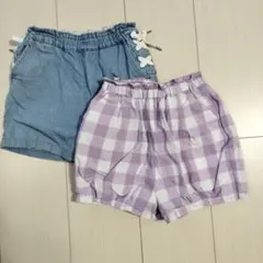 プティマイン　ショートパンツ2枚　110