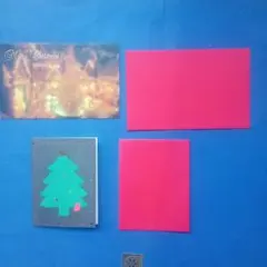 クリスマスグリーティングカードセット 2枚 平成レトロカード