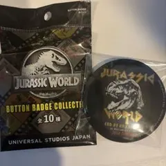 【新品】USJ ジュラシックワールド 缶バッジ T-レックス 恐竜　badge