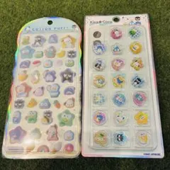 正規品　コットンパフィーシール おはじきシール はぴだんぶい　2点セット