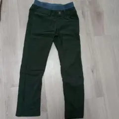 オリーブグリーン スリムフィット長ズボン