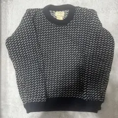 LLBean バーズアイ ウールニット セーター ノルウェー製 L 古着