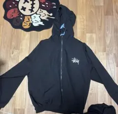 Stussy ジップアップ フーデッド ジャケット ブラック Lのサムネイル