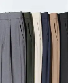 UNIQLO タックワイドパンツ ブラック Lサイズ