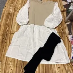 130 ワンピース　レギンスタイツ　2点セット