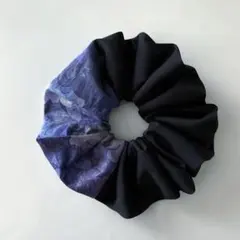 ハンドメイド　パープル(藤色)シフォン×カメリア♡ シュシュ他