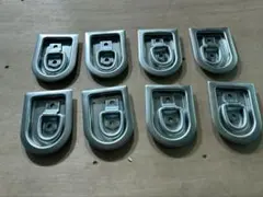 埋め込みフック ツバ付き（大）鉄製メッキ　12個セット トラック荷台 埋め込みフック ツバ付き（大）鉄製メッキ 12個セット トラック荷台