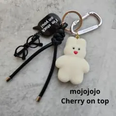 mojojojo じゃらじゃらキーホルダー うさぎ ブラック シルバー 白黒