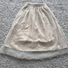刺繍 チュールスカート 女の子 130cm