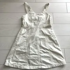 アイボリー コットン ジャンバースカート　サイズ140