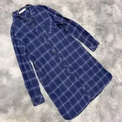 chocol raffine robe（M）長袖 シャツワンピース チェック柄
