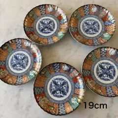 【極美品】有田焼 林九郎窯 染錦 金彩 輪花皿 5客セット 古伊万里様式 極美品】有田焼 林九郎窯 染錦 金彩 輪花皿 5客セット 古伊万里様式