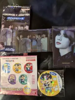 TXT ツインウエハース　スーパーレア＆ボムギュ、しんちゃんバッジ ヨンジュン