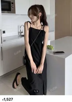 キャミワンピース　SHEIN 黒