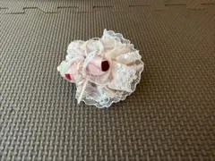 ピンクレース　コサージュ　ブローチ　入園式　入学式　卒業式　卒園式