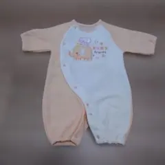 カバーオール　50~60cm　ぞうさん　裏起毛　2WAY