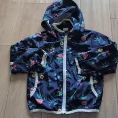 petit main フード付き花柄アウター 100