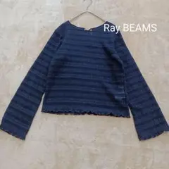 Ray BEAMS　レイビームス　シアーレース　ボーダー　長袖カットソー　日本製のサムネイル