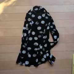 HIROKO BIS 水玉模様 長袖ポロネックチュニック