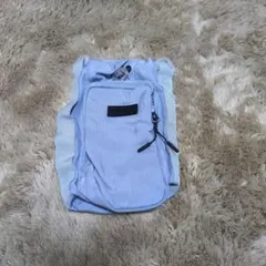 水色　ペットボトルホルダー　水筒カバー　ポーチ付き