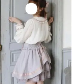 リズリサ　ピンストライプサスペンダースカート ラベンダー 紫 ロリィタ　姫系