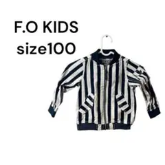 F.O.KIDS ジップアップ 薄手アウター 100 ボーダー