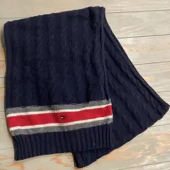 TOMMY HILFIGER ネイビー マフラー OS