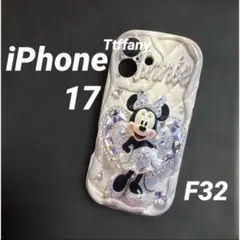 《SALE》F32❤️iPhone17可愛いミニーちゃん・タイヤ❤️シルバータイプ❤️