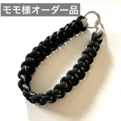 パラコード　スマホストラップ　ブラック