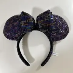 紫色　ミッキー型カチューシャ