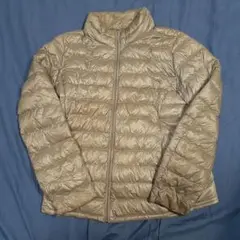 ユニクロ　ベージュ　 キルティング　ダウンジャケット　Ｌ
