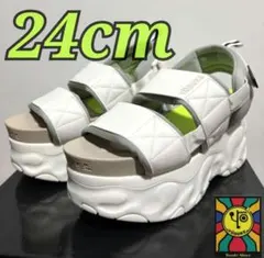 メルカリ最安値 24cm YOSUKE 厚底スポーツサンダル アメーバソール 白のサムネイル