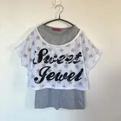 キッズ　Tシャツ　半袖　重ね着　2枚セット　160センチ