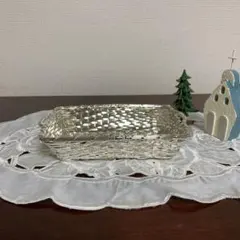 WAKO銀座和光銀仕上げ手編みバスケット　1個