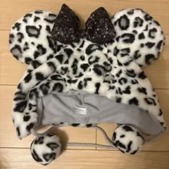 ディズニーファンキャップ ヒョウ柄 白