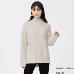 GU アイボリー タートルネックセーター　Lサイズ　レディース　白　春