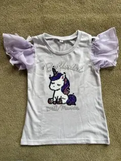 新品未使用ユニコーン スパンコール Tシャツ 100cm
